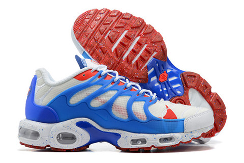 Men's Hot sale Running weapon Air Max TN White/Blue Shoes 829